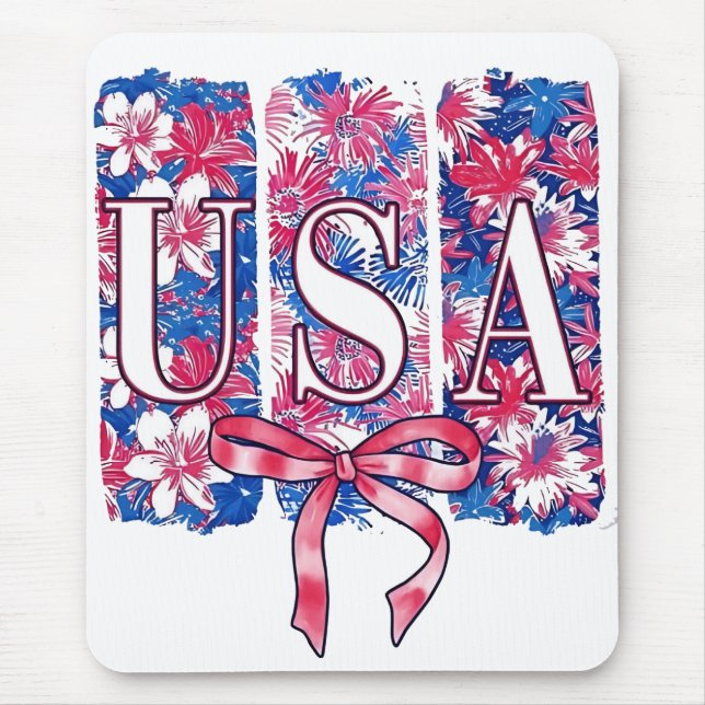 Mousepad 1776 América 4 de julho Flores EUA (Frente)
