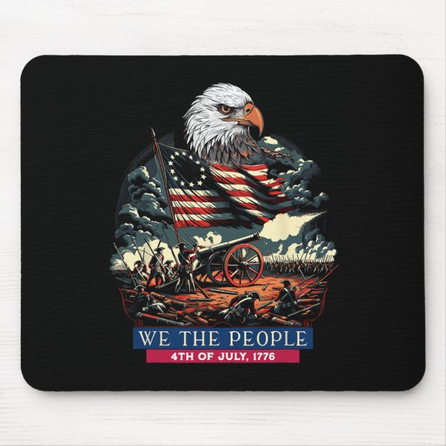 Mousepad 1776 Vida Liberdade Busca Da Felicidade 4 De Julho (Frente)