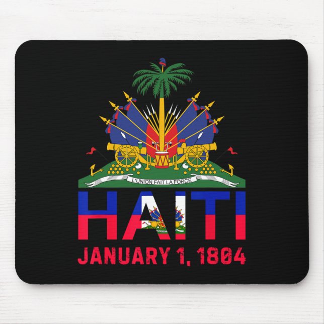 Mousepad 1804 Haiti Ilha Cute Haiti Data de Independência  (Frente)