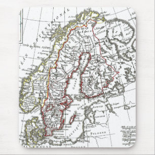 Mousepad 1806 mapa - camurça do La em le Danemarck