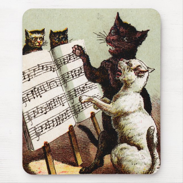 Mousepad 19º C. Cats Cantantes (Frente)