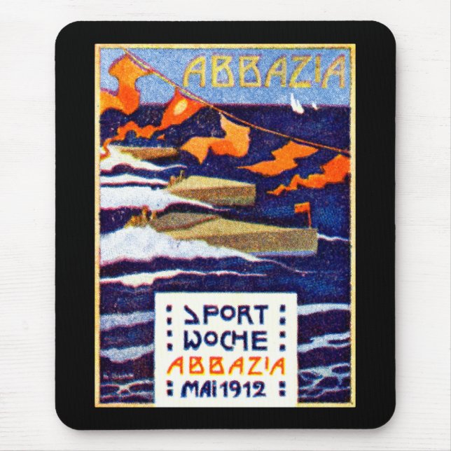 Mousepad 1912 Raças de Barcos Rápidos Abbazia (Frente)