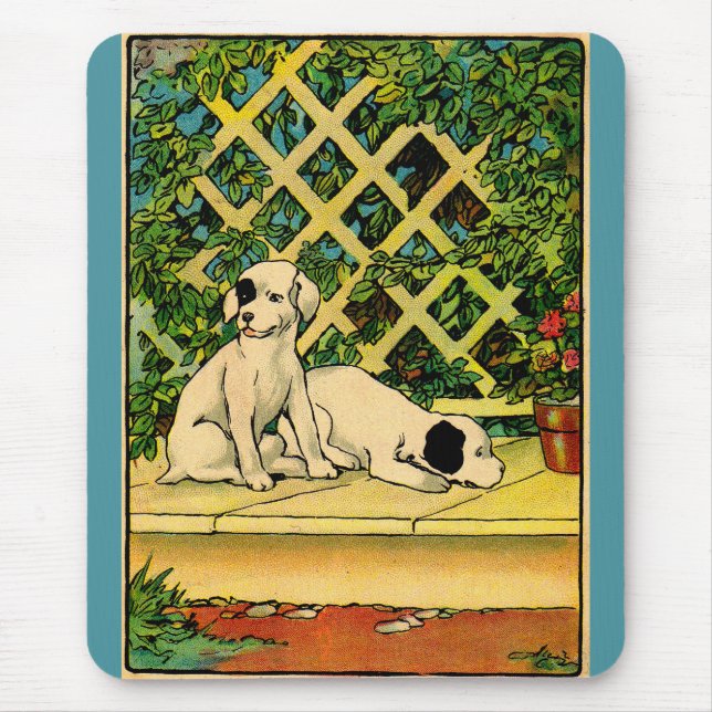 Mousepad 1914 dois cães curiosos (Frente)