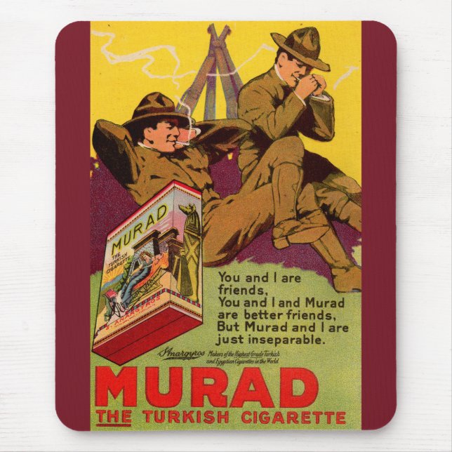 Mousepad 1918 WWI Murad Cigarros e cigarros (Frente)