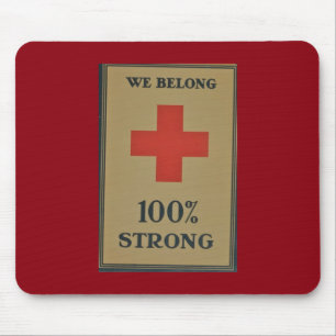 Mousepad 1920 WI Cruz Vermelha "Somos 100% Fortes"