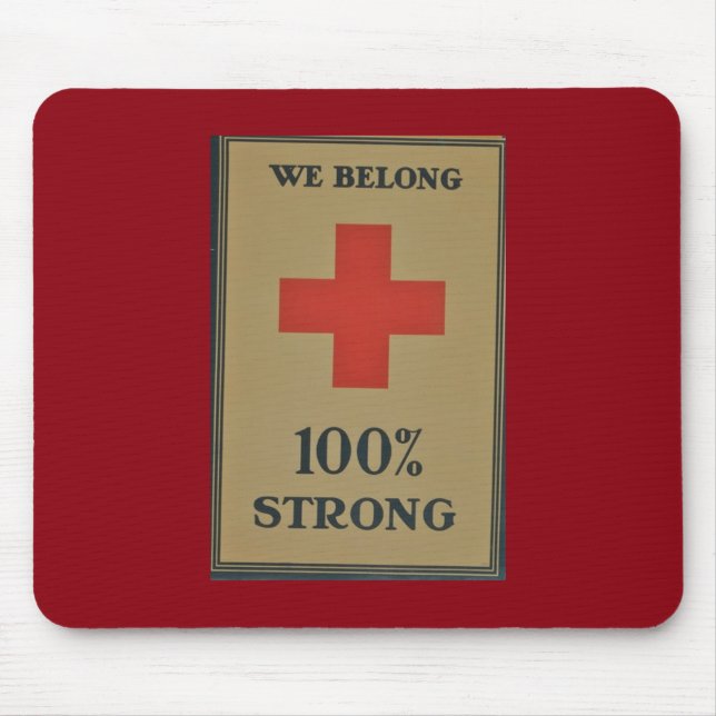 Mousepad 1920 WI Cruz Vermelha "Somos 100% Fortes" (Frente)