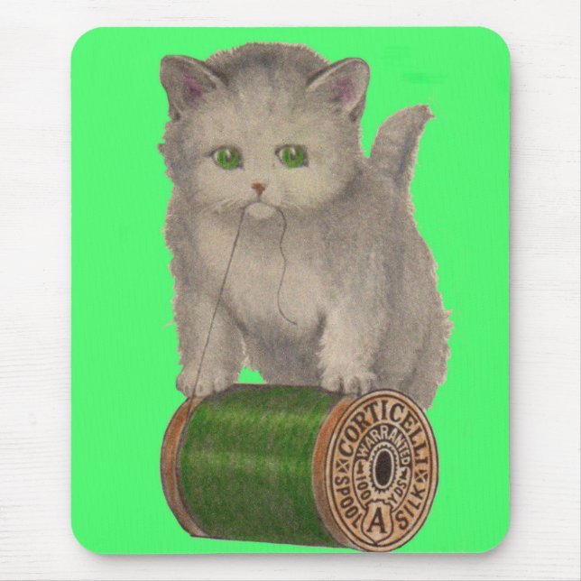 Mousepad 1930 Gato branco de Corticelli (Frente)