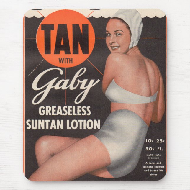 Mousepad 1950 Gaby Suntan Lotion e (Frente)