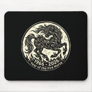 Mousepad 1966 2026 ano do cavalo de fogo zodíaco chinês