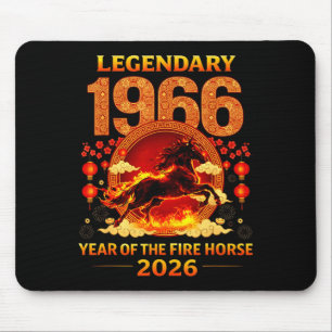 Mousepad 1966 Ano Do Cavalo De Fogo 60º Aniversário Chinês 