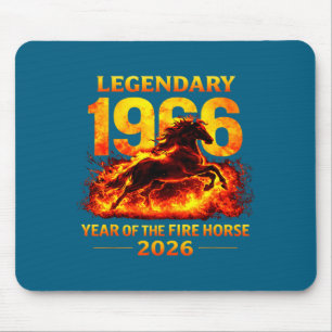 Mousepad 1966 Ano Do Cavalo De Fogo 60º Aniversário Chinês 