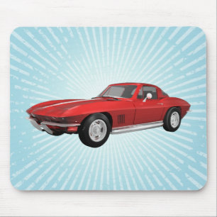 Mousepad 1967 Corvette: Carro desportivo: Término Vermelho