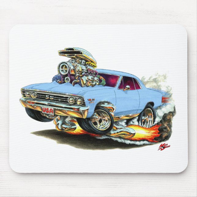 Mousepad 1967 luz de Chevelle - carro azul (Frente)