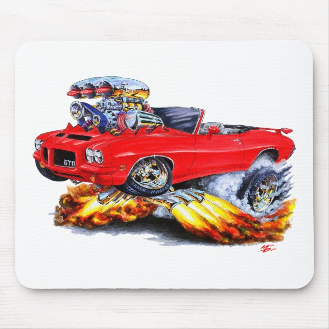 Mousepad 1971-72 Convertible vermelho de GTO (Frente)