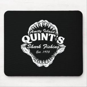 Mousepad 1975 - Letra de pesca de tubarão da ilha de Amity