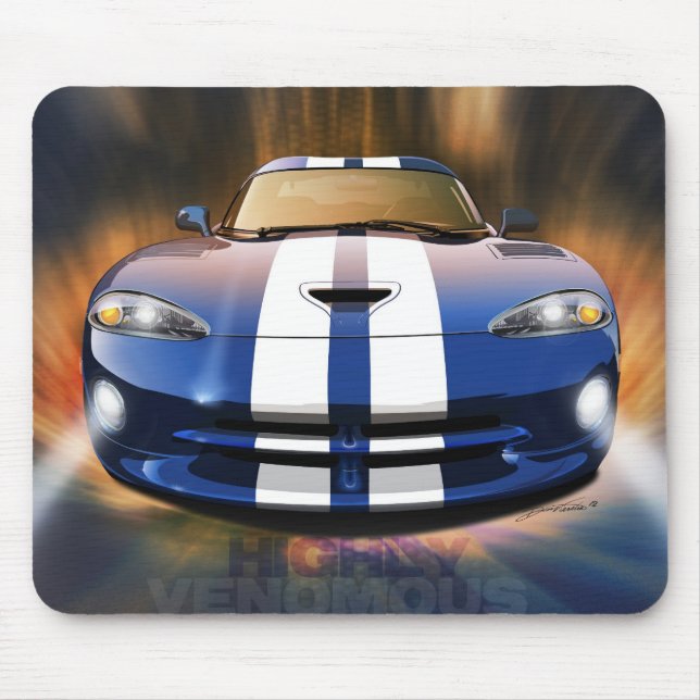 Mousepad 1996 tapete do rato da víbora GTS de Dodge (Frente)