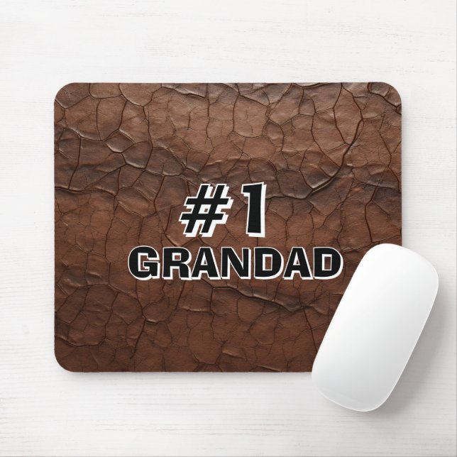 Mousepad #1 Avô de aparência de couro (Com mouse)