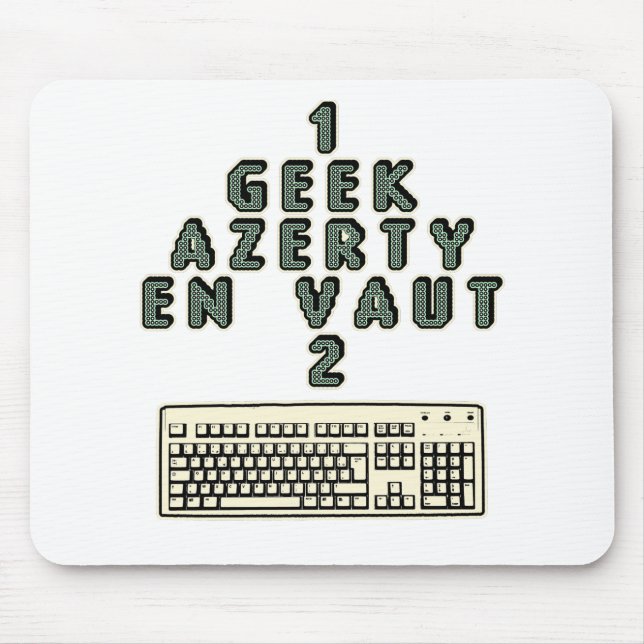 Mousepad 1 GEEK AZERY vale 2 - Jogos de motsT (Frente)