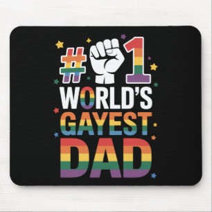 Mousepad #1 Pai Gay Mais Gay do Mundo Dia dos Pais LGBT Eng