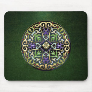 Mousepad [200] Cruz Celta [Dourada com Enamel Negro]