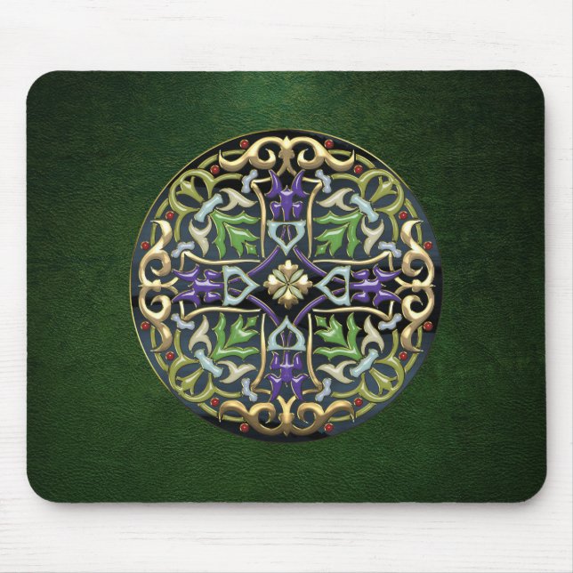 Mousepad [200] Cruz Celta [Dourada com Enamel Negro] (Frente)