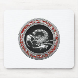 Mousepad [200] Escorpião de Prata Sagrado a Preto