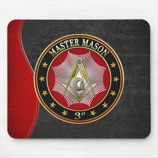 Mousepad [200] Mason Mestre - Quadrado do 3º Grau e Bússola (Frente)