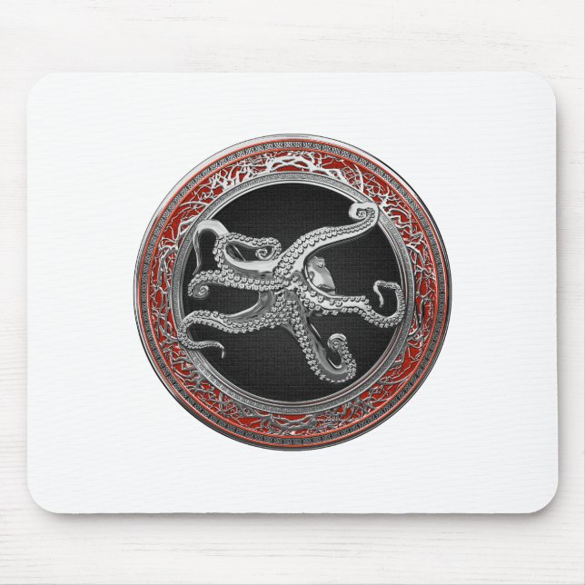 Mousepad [200] Octopus Silver Sagrado em Postura Defensiva (Frente)