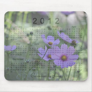 Mousepad 2012 calendários florais