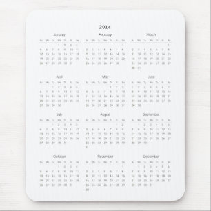 Mousepad 2014 presentes do calendário