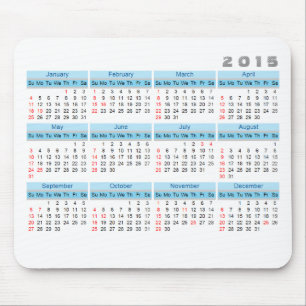 Mousepad 2015 azul-céu simples e branco do tapete do rato