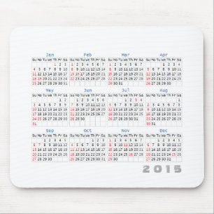 Mousepad 2015 cinzas simples e branco do tapete do rato do