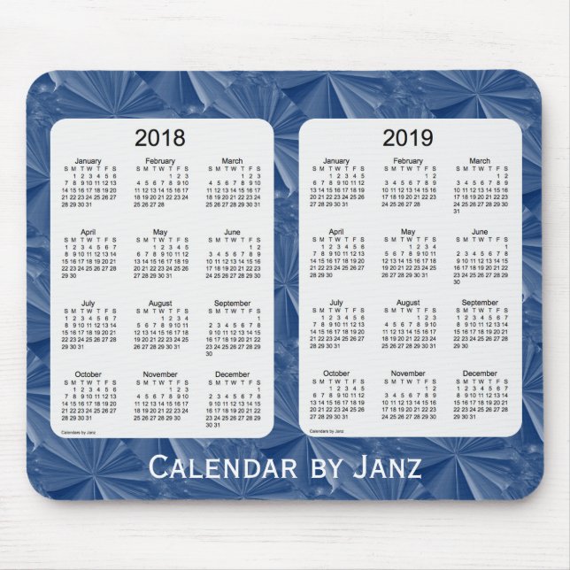 Mousepad 2018-2019 - Calendário dos Diamantes Azuis de Janz (Frente)