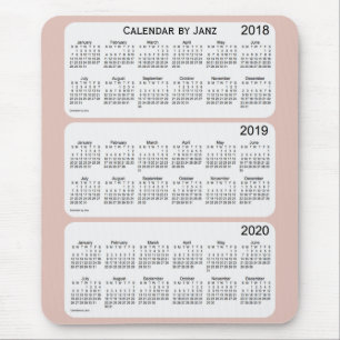 Mousepad 2018-2020 Calendário do site de Janz