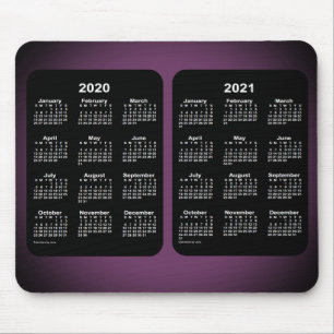Mousepad 2020-2021 Foggy Purple Neon Calendar de Janz