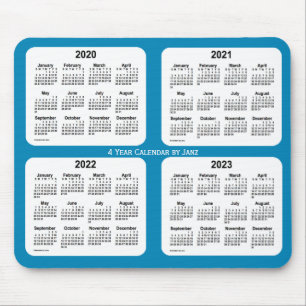 Mousepad 2020-2023 Steel Blue 4 Year Calendar by Janz