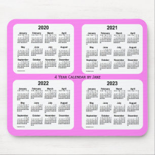 Mousepad 2020-2023 Violet 4 Year Calendar de Janz
