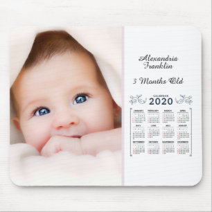 Mousepad 2020 Calendar Monthly Yearly Photo Personal