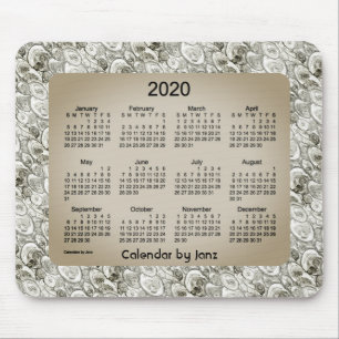 Mousepad 2020 Calendário de Janz Foggy Bubbles