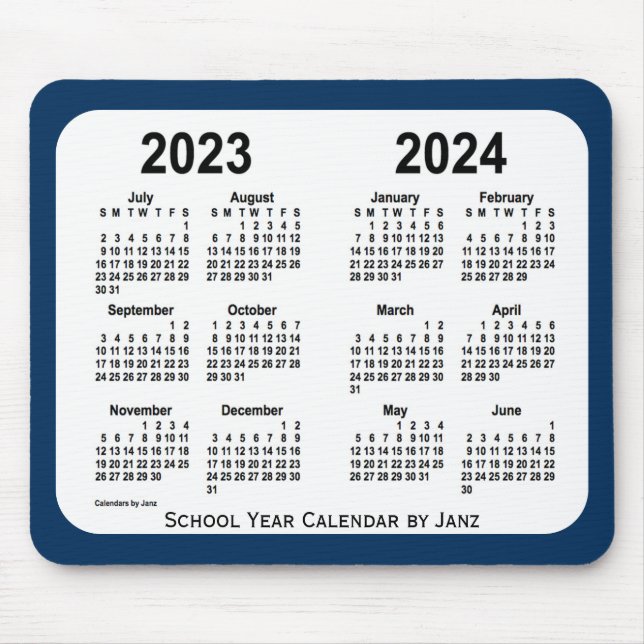 Mousepad 2023-2024 Caixa de Polícia Calendário Azul da Esco (Frente)