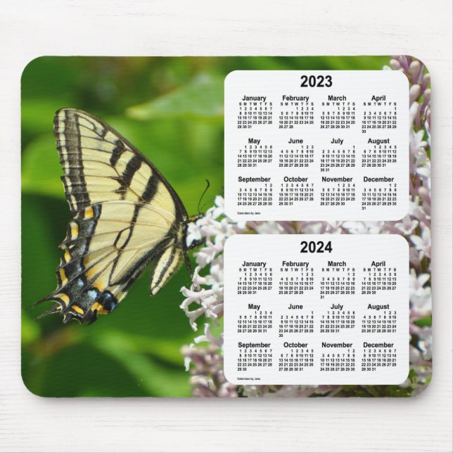 Mousepad 2023-2024 Calendário da Borboleta Swallowtail por  (Frente)