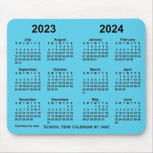 Mousepad 2023-2024 Calendário do Ano Escolar de Janz Sky Bl