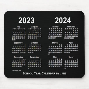 Mousepad 2023-2024 Calendário do Neon White School por Janz