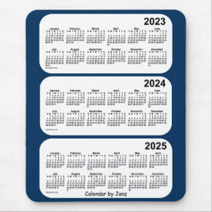 Mousepad 2023-2025 Caixa de Polícia Calendário Azul de 3 An