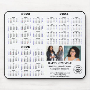 Mousepad 2023 - 2025 Calendar Modern Business Minimalist