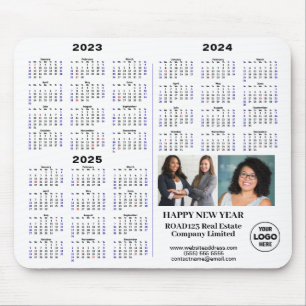 Mousepad 2023 - 2025 Calendar Modern Business Minimalist