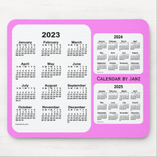 Mousepad 2023-2025 violeta calendário de 3 anos por Janz