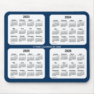 Mousepad 2023-2026 azul da caixa de polícia calendário de