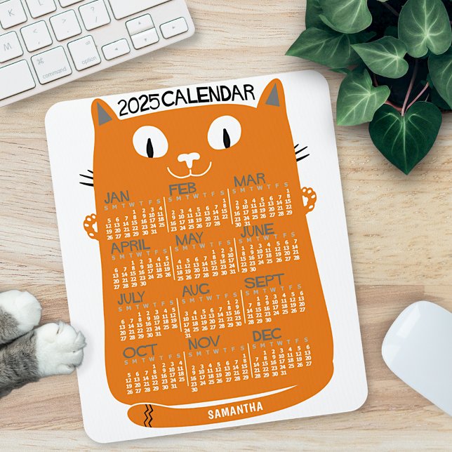 Mousepad 2023 Ano Calendário Mensal - Médio De Laranja (Criador carregado)