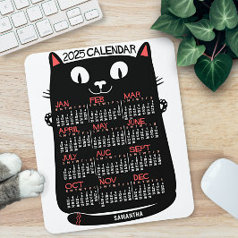 Mousepad 2023 Ano de Gato Preto do Século de Médio do Calen
